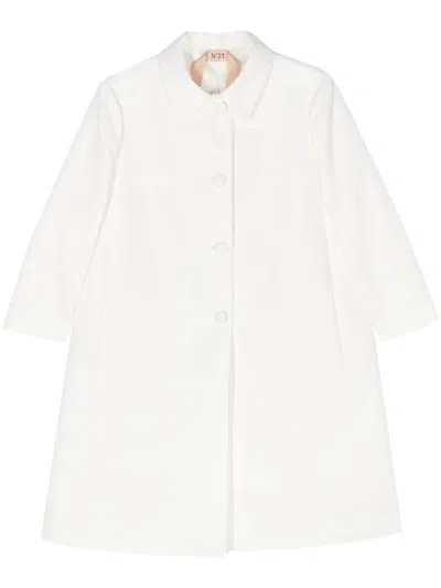 N°21 Woven Coat In White