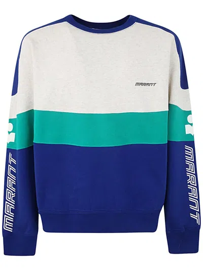 Marant Kivin Colour-block Sweatshirt In Blue