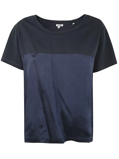 Aspesi Panelled-design T-shirt In Blue