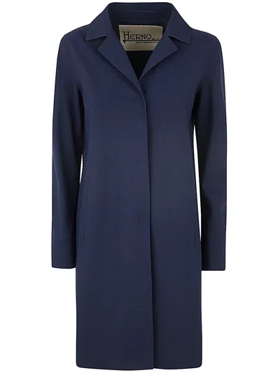 Herno Classic Trench Clothing In Blue