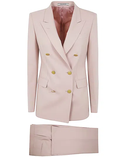 Tagliatore Paris10 Double Breasted Suit Clothing In Nude & Neutrals
