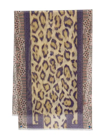 Pierre-louis Mascia Hawn Leopard-print Scarf In Multicolour