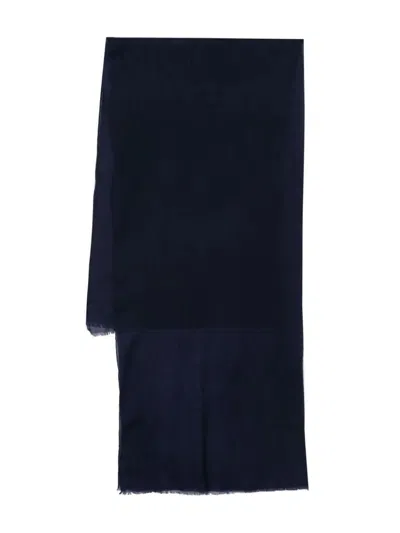 Polo Ralph Lauren Semi-sheer Wool Scarf In Blue