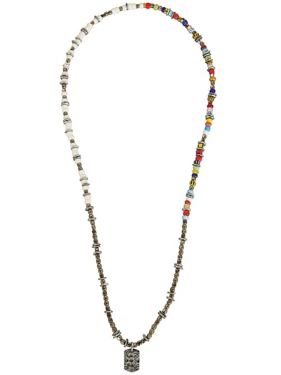 Paul Smith Colourful Multi-bead Necklace In Multicolour