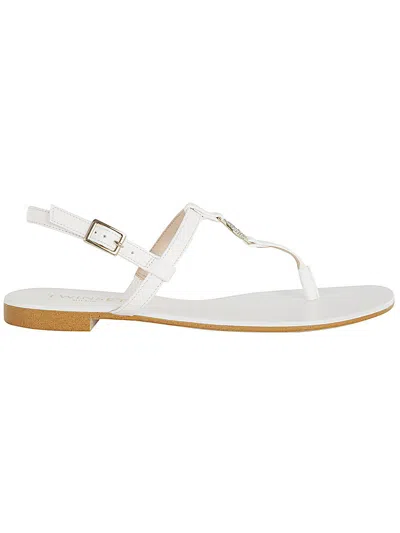 Twinset Slim Sandal In White