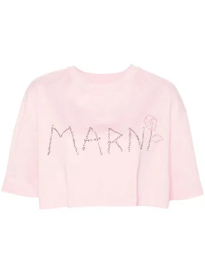 Marni T-shirt Clothing In Pink & Purple
