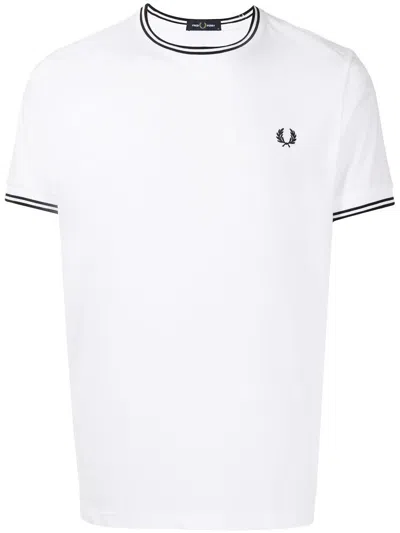 Fred Perry Fp Twin Tipped T-shirt Clothing In White