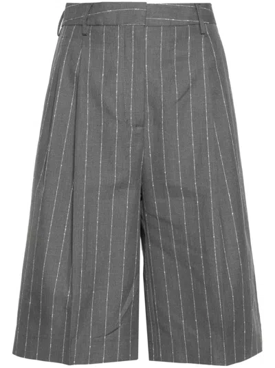 Semicouture Ellen Short Trouser Clothing In Grey