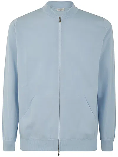 Filippo De Laurentiis Long Sleeves Full Zipped Bomber Jacket Clothing In Grey