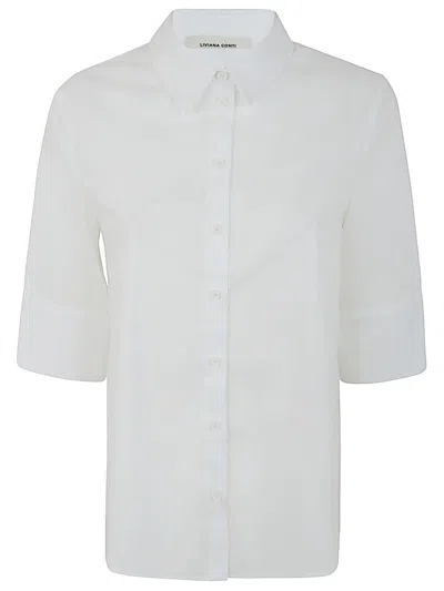 Liviana Conti Cape Shirt In White