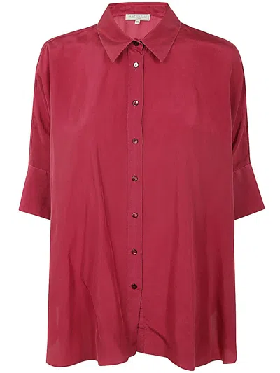 Antonelli Bassano Short Sleeves Oversized Shirt In Red