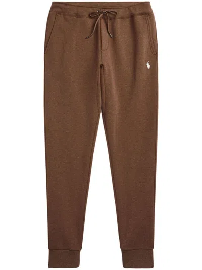 Polo Ralph Lauren Double-knit Jogger Trouser Clothing In Brown
