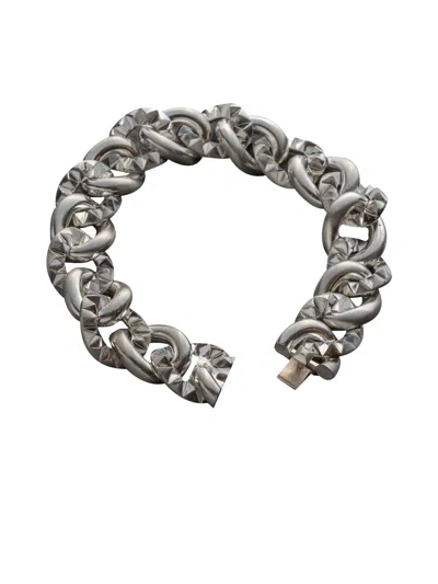 Leony Studded Groumette Bracelet Accessories In Metallic