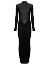 Alaïa Alaia Womens Noir Alaia High-neck Slim-fit Stretch-woven Maxi Dress
