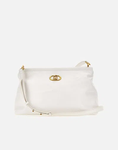 Liu •jo Alaqua White Eco-leather Clutch Bag With Gold Finish