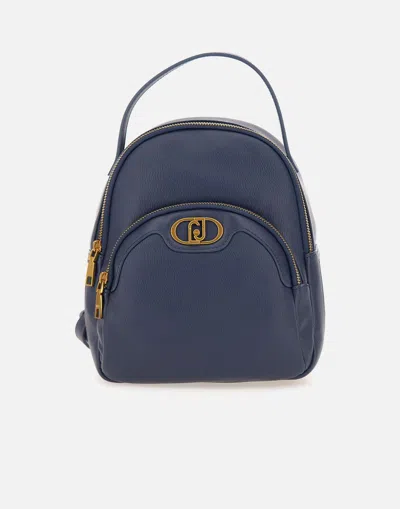 Liu •jo Anaba Navy Blue Leather Backpack