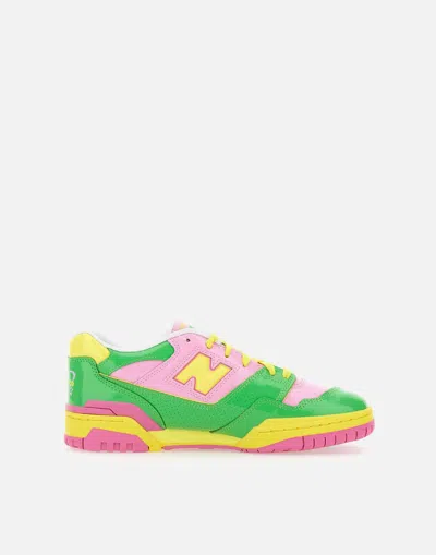 New Balance Bb550 Multicolor Mesh Sneakers In Pink-green-lime