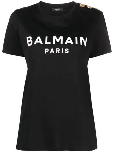 Balmain T-shirts And Polos In Noir/blanc
