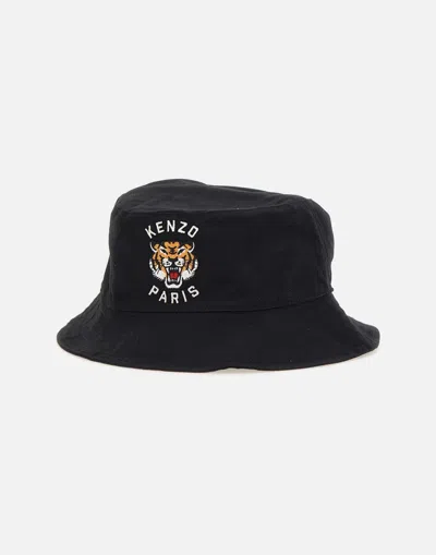 Kenzo Lucky Tiger Bucket Hat In Black