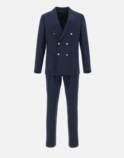 Eleventy Fresh Wool Two-piece Suit In Blue