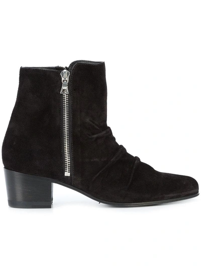 Amiri Stack Black Suede Boots