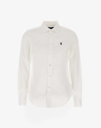 Polo Ralph Lauren Bsrcotton Shirt In White