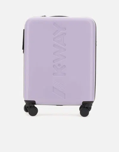 K-way Cabin K-air Small Lilac Trolleyproptypesiconic Multicolor Stripes In Purple