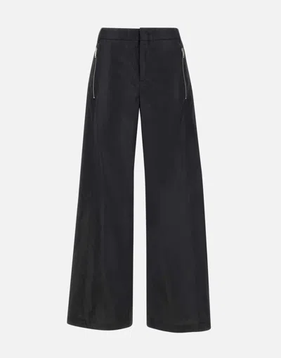 Iceberg Cinched Cotton Trousers In Black