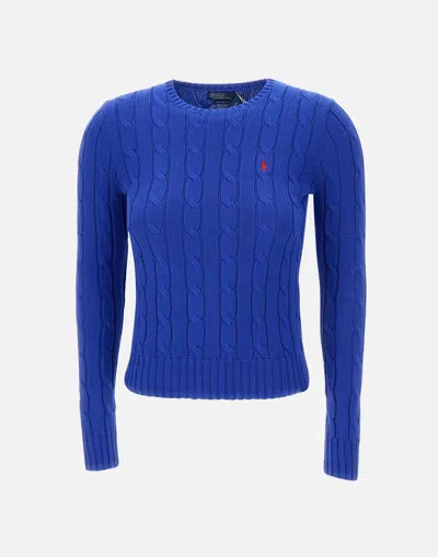 Polo Ralph Lauren Classic Pima Cotton Sweater In Blue