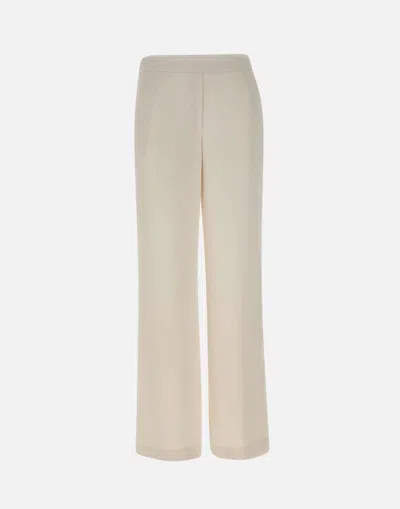 P.a.r.o.s.h Comfortable Wide Leg Crepe Panty24 Pants In White