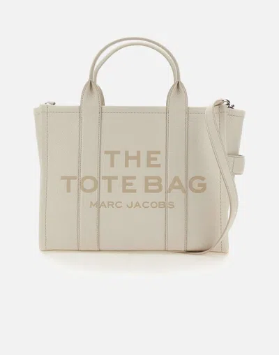 Marc Jacobs Cream Leather Tote Medium Bag In White
