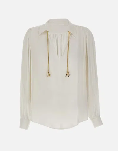 Elisabetta Franchi Daily Blouse White Viscose Georgette Shirt