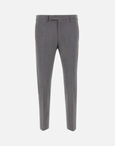 Pt Torino Grey Wool Trousers