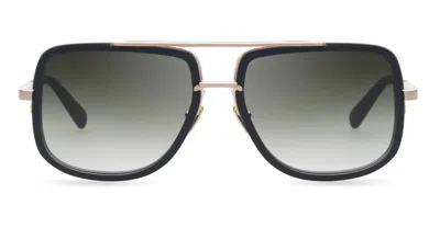 Dita Mach-one - Matte Black / Antique 12k Gold Sunglasses