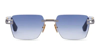 Dita Meta-evo One - Antique Silver / Blue Swirl Sunglasses
