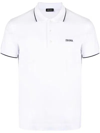 Zegna E7358a5-b746 Man T-shirt And Polo In White