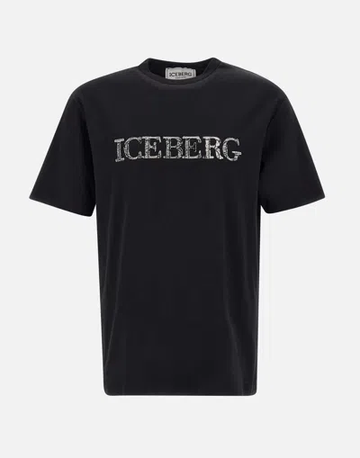 Iceberg Eco-sustainable Cotton T-shirt In Black