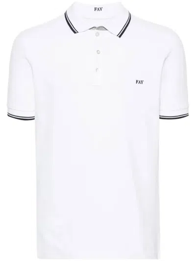 Fay Npmb248140s Man T-shirt And Polo In White