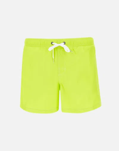 Sundek Fluorescent Green Boardshort Swimsuit With Contrast Profiles