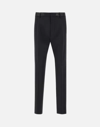 Dsquared2 Fresh Wool Capsule Trousers For Rocco Siffredi In Black