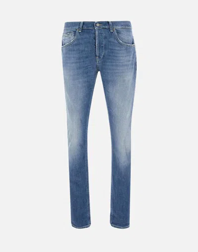 Dondup George Denim Blue Skinny Jeans With Destroyed Details