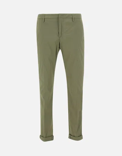 Dondup Green Cotton Blend Gaubert Trousers
