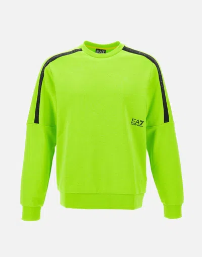 Ea7 Cotton Sweatshirt In Green
