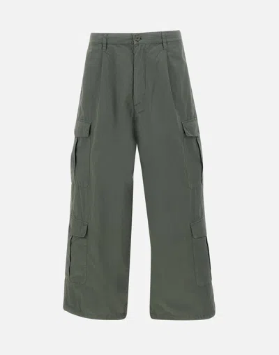 Emporio Armani Green Organic Cotton Cargo Trousers
