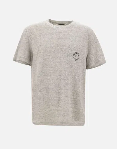Golden Goose Grey Cotton T-shirt With Chest Pocket