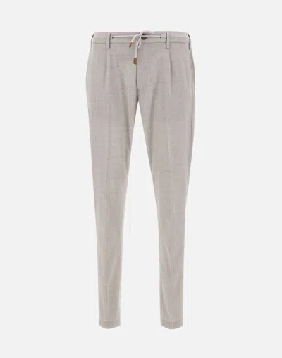 Eleventy Grey Fresh Wool Jogger Trousers