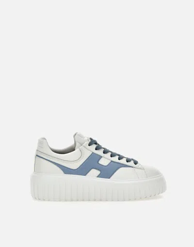 Hogan Sneakers H-stripes In White/light Blue