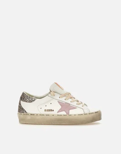 Golden Goose Hi Star Classic Sneakers In White-pink