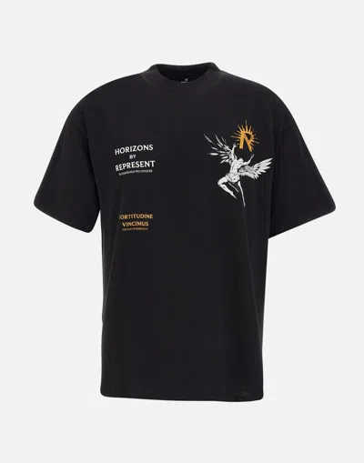 Represent Icarus Black Cotton T-shirt Oversized Fit