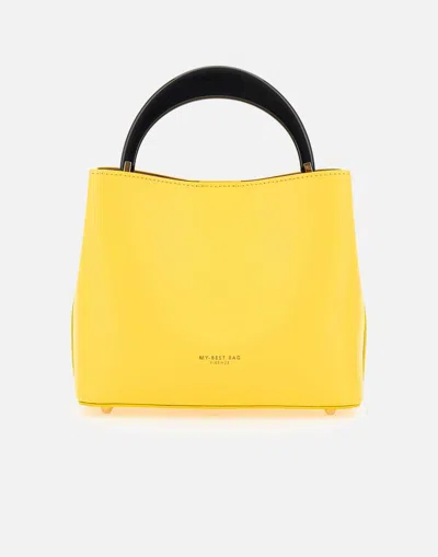 My-best Bags Ingrid 2.0 Leather Handbag In Canary Yellow